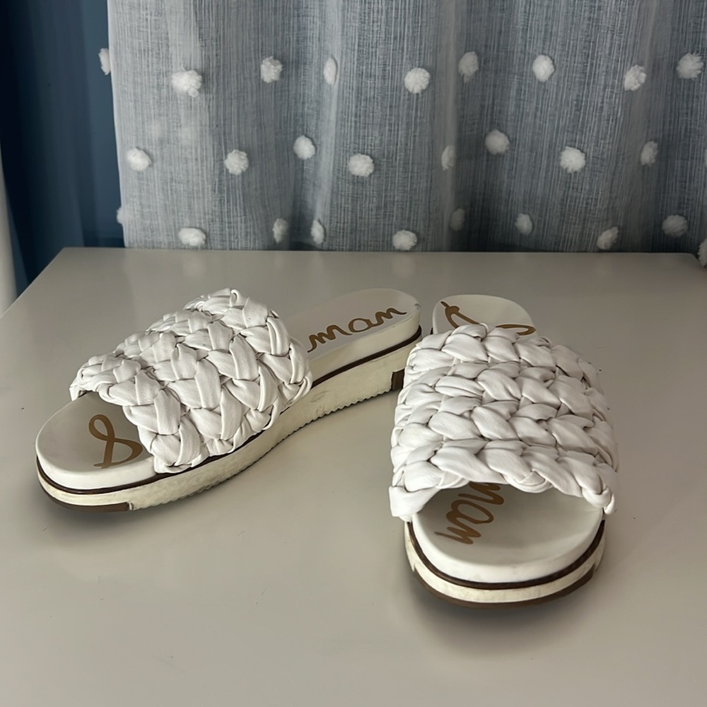 White Sam Edelman Slides - Picture 2 of 3